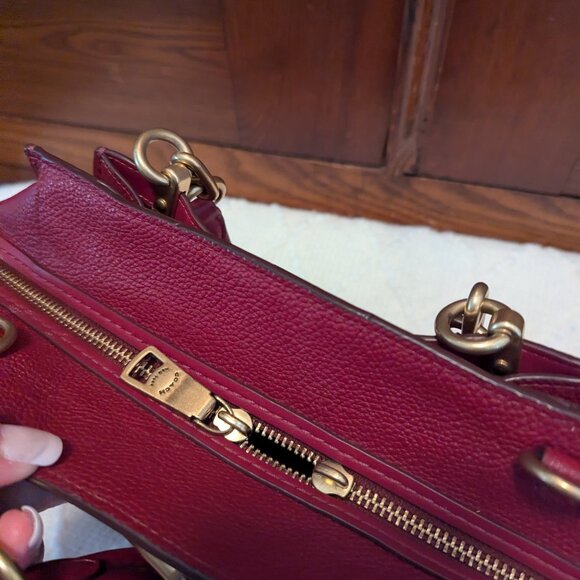 Coach Small Dreamer Satchel Burgundy 38551 - Picture 15 of 16